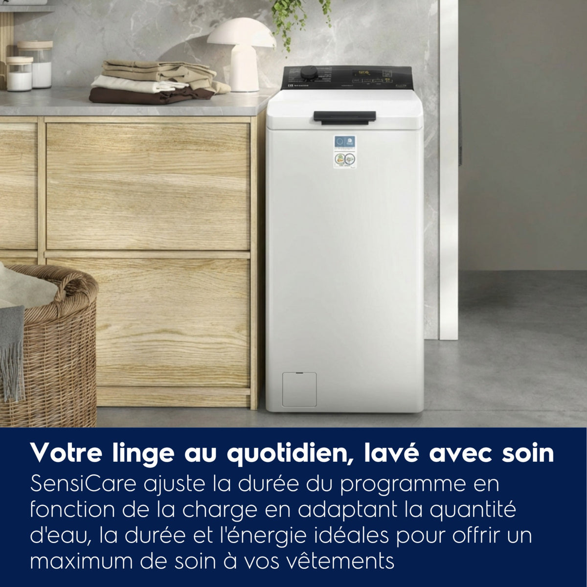 Lave linge top ELECTROLUX EW6TE612BA - 6 kg - 1200 tr/min - Classe A - Moteur induction