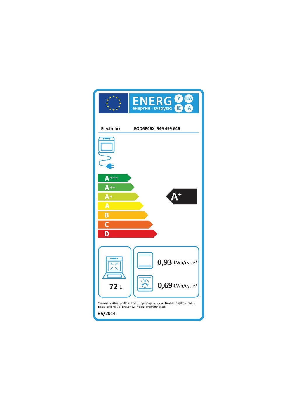 Four encastrable ELECTROLUX EOD6P46X - Pyrolyse - Chaleur pulsée - Porte froide - Vapeur SteamBake