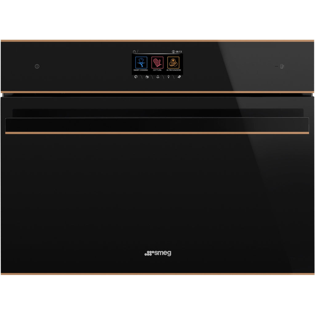 Four micro onde combiné SMEG SO4604M2PNR - Hydrolyse - Rails télescopiques