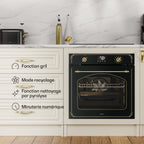 Four encastrable KLARSTEIN 60 cm pyrolyse 3150W 76L Noir Victoria
