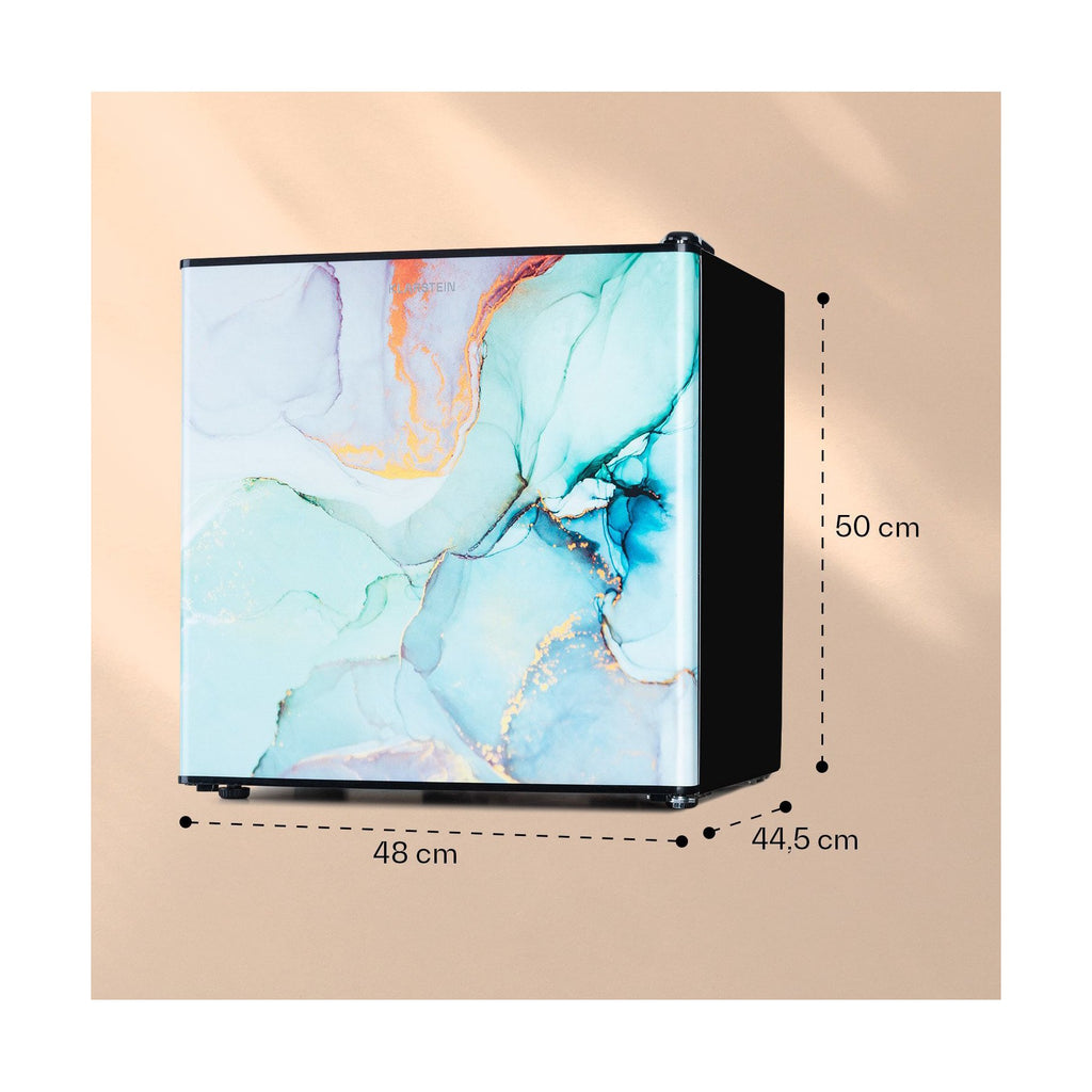Mini réfrigérateur KLARSTEIN CoolArt 45L CEE E congélateur 1,5L bleu
