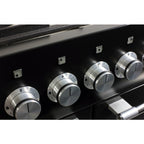 Piano de cuisson gaz FALCON Semi Pro MERCURY 110 NOIR BRILLANT INOX
