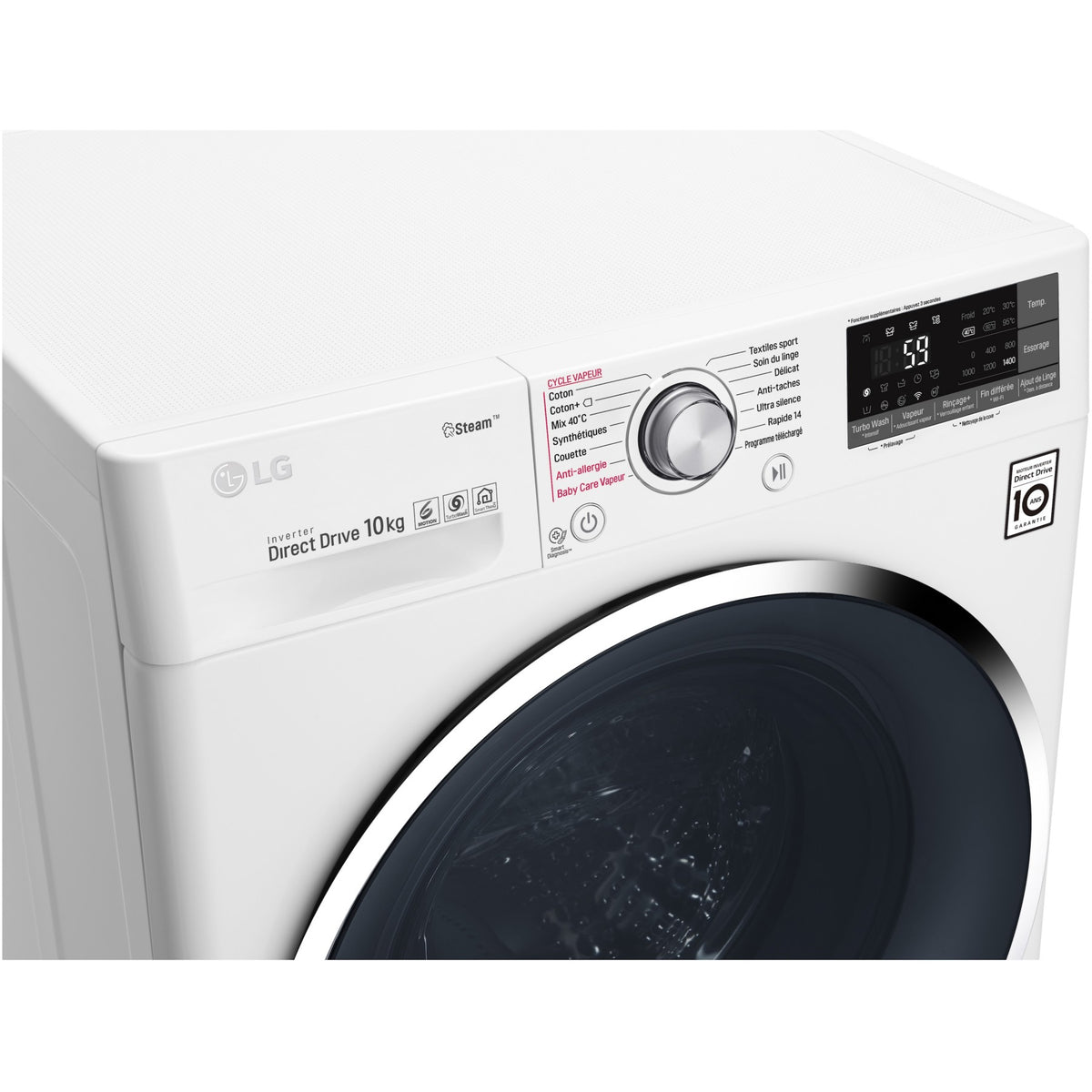 Lave linge hublot LG F14J82WHST Reconditionné