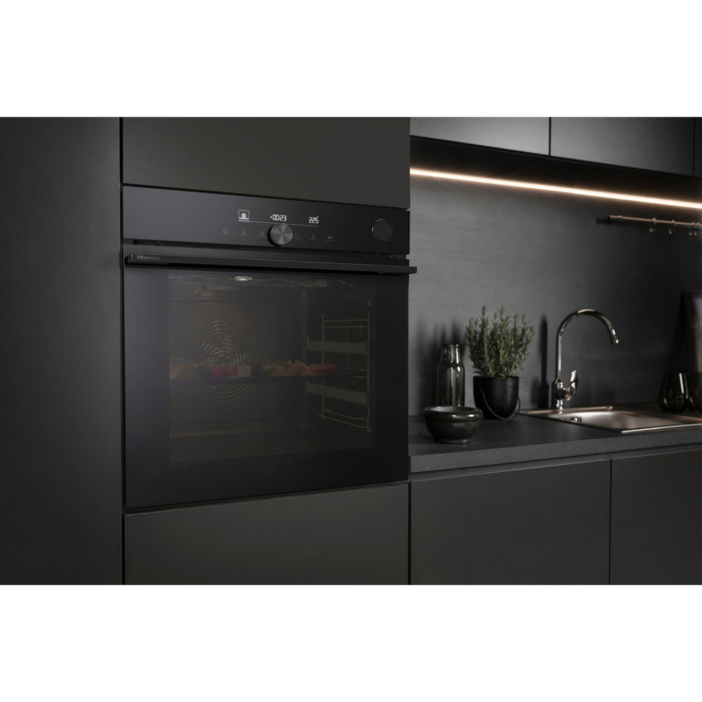 Four Pyro HISENSE BSA6633PBG8 - Pyrolyse - Chaleur tournante - Combiné vapeur - Mode Pizza 300 C - Air Fry