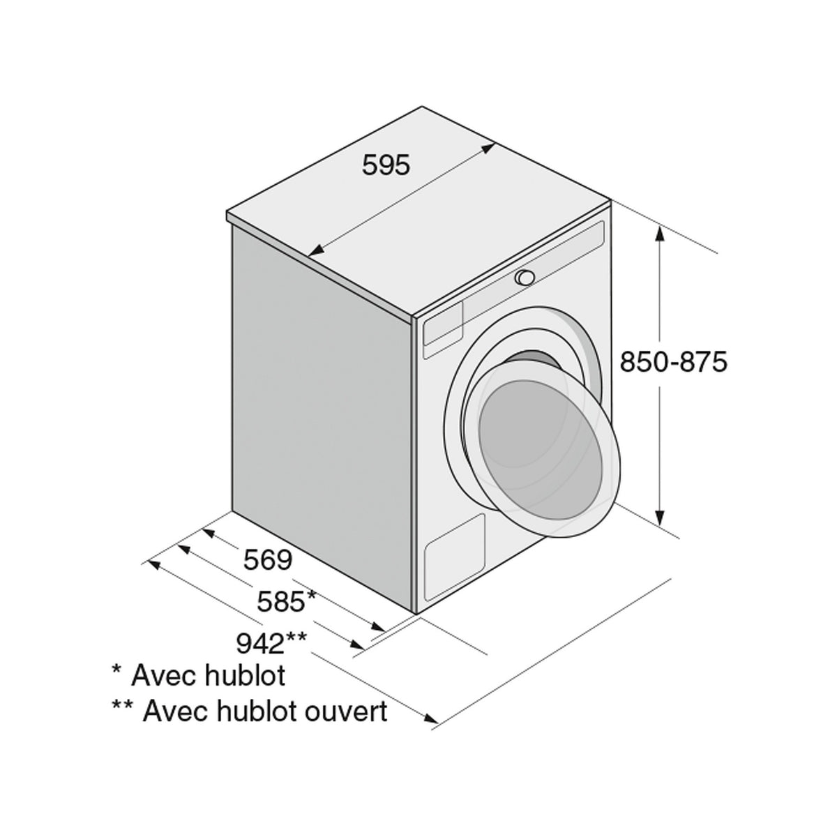 Lave linge hublot ASKO W2086C.W/3 - 8 kg - 1600 tr/min - Classe A - Moteur induction direct drive (sans courroie)