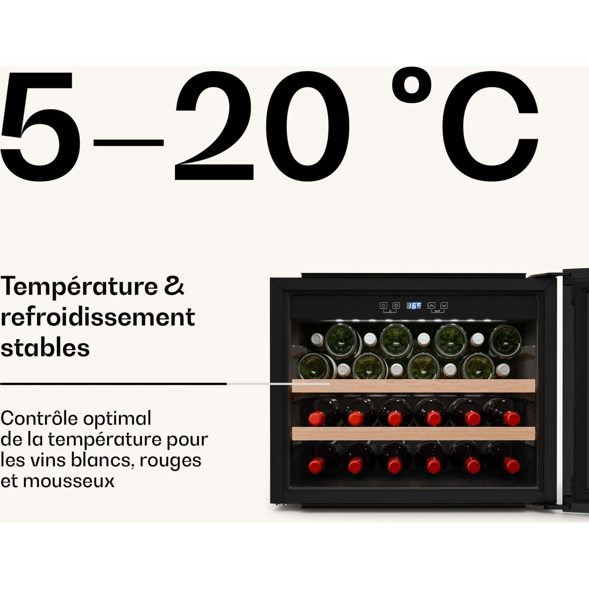 Cave à vin de service KLARSTEIN Vinsider Victoria 28 tactile LED