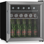 Mini réfrigérateur KLARSTEIN Beersafe porte vitrée 44x48cm LED Argent