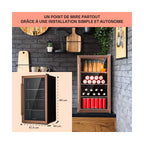 Mini réfrigérateur KLARSTEIN BeersafeXXL 80L porte vitrée inox cuivre