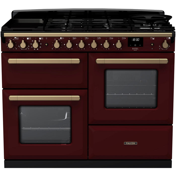 Piano de cuisson mixte FALCON DELUXE OC TAB MIX 110 CM BORDEAUX LAITON