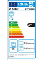 Four encastrable ASKO OTP66SSH - Pyrolyse - Chaleur pulsée - Porte froide - Rails télescopiques