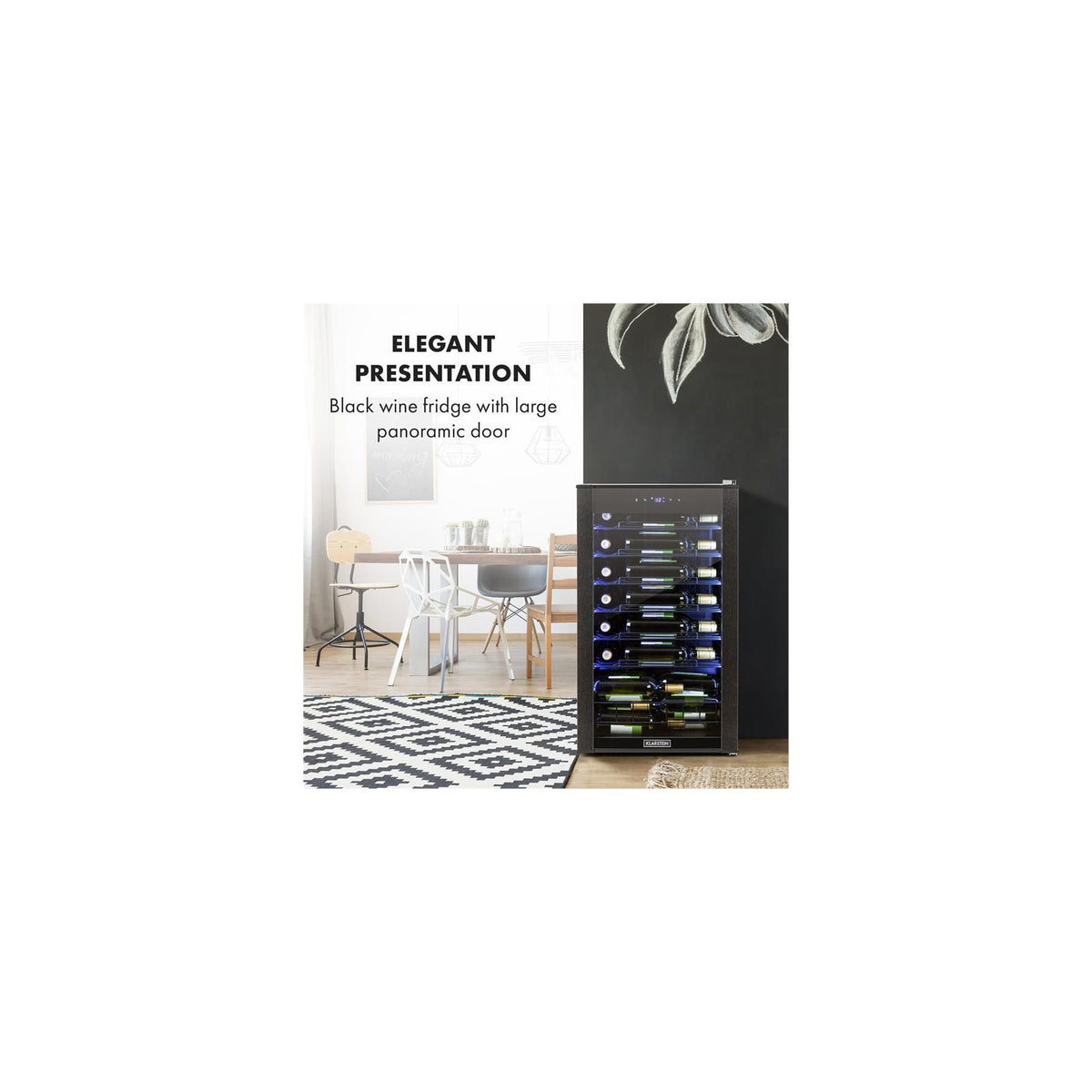 Cave à vin de service KLARSTEIN Vinomatica 36 Uno - 95L - Noir