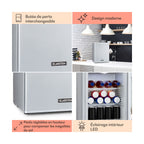 Mini réfrigérateur KLARSTEIN Happy Hour 33L 5-15°C 25 dB LED inox