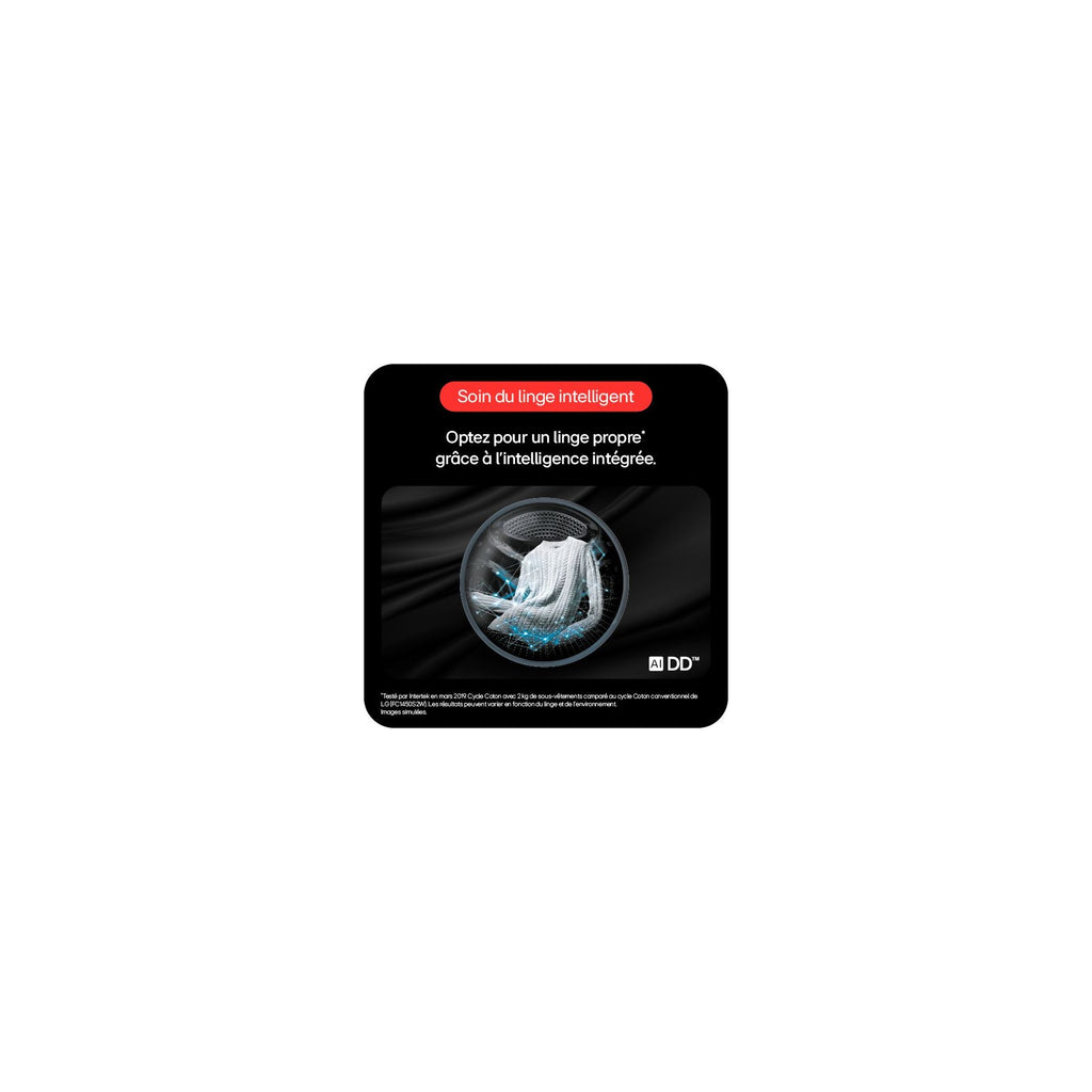 Lave linge séchant hublot LG F761TOWERB2 - 17/16 kg - 1100 tr/min - Classe E - Moteur direct drive - Connecté