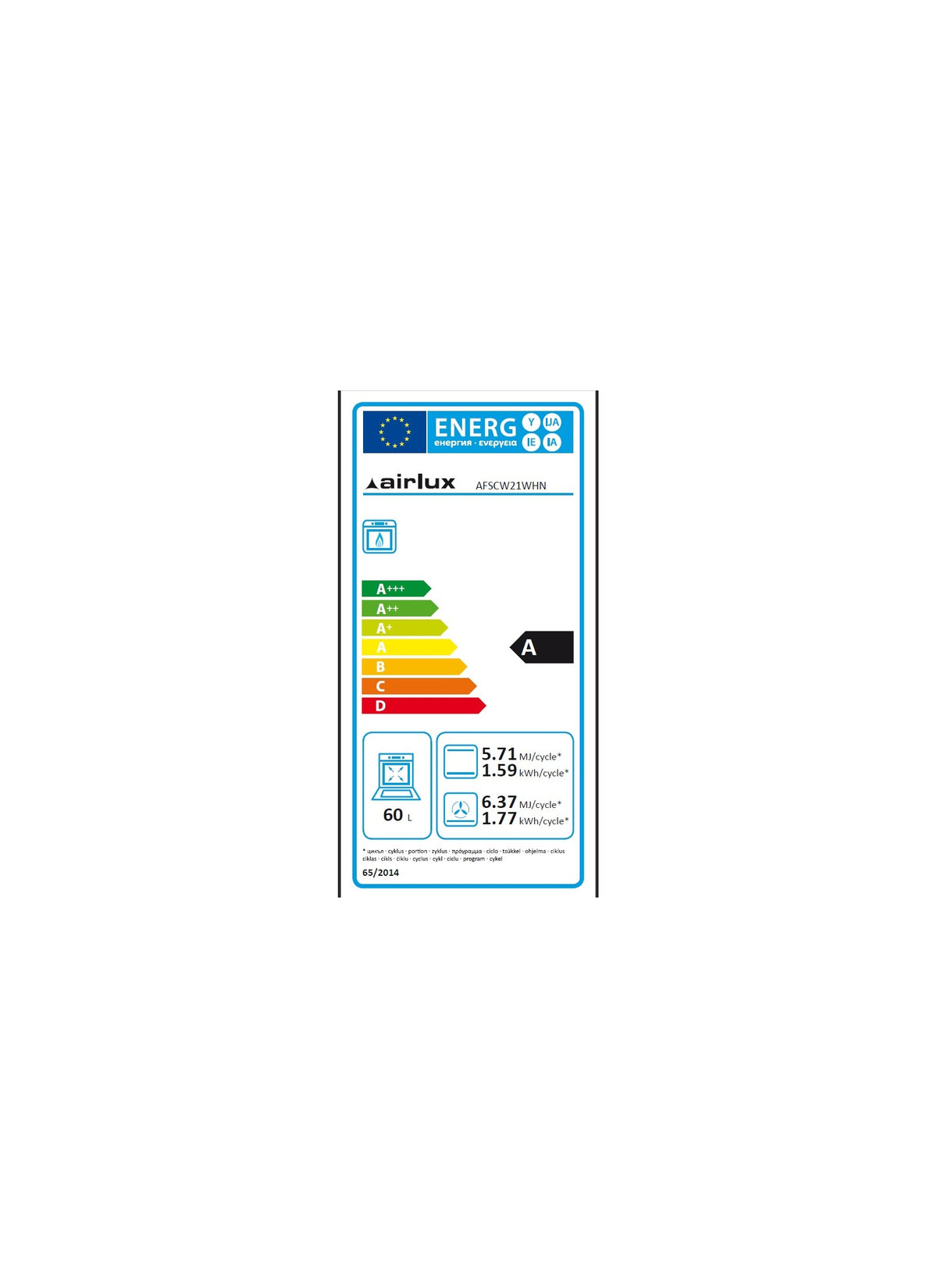 Four encastrable AIRLUX AFSCW21WHN - Catalyse