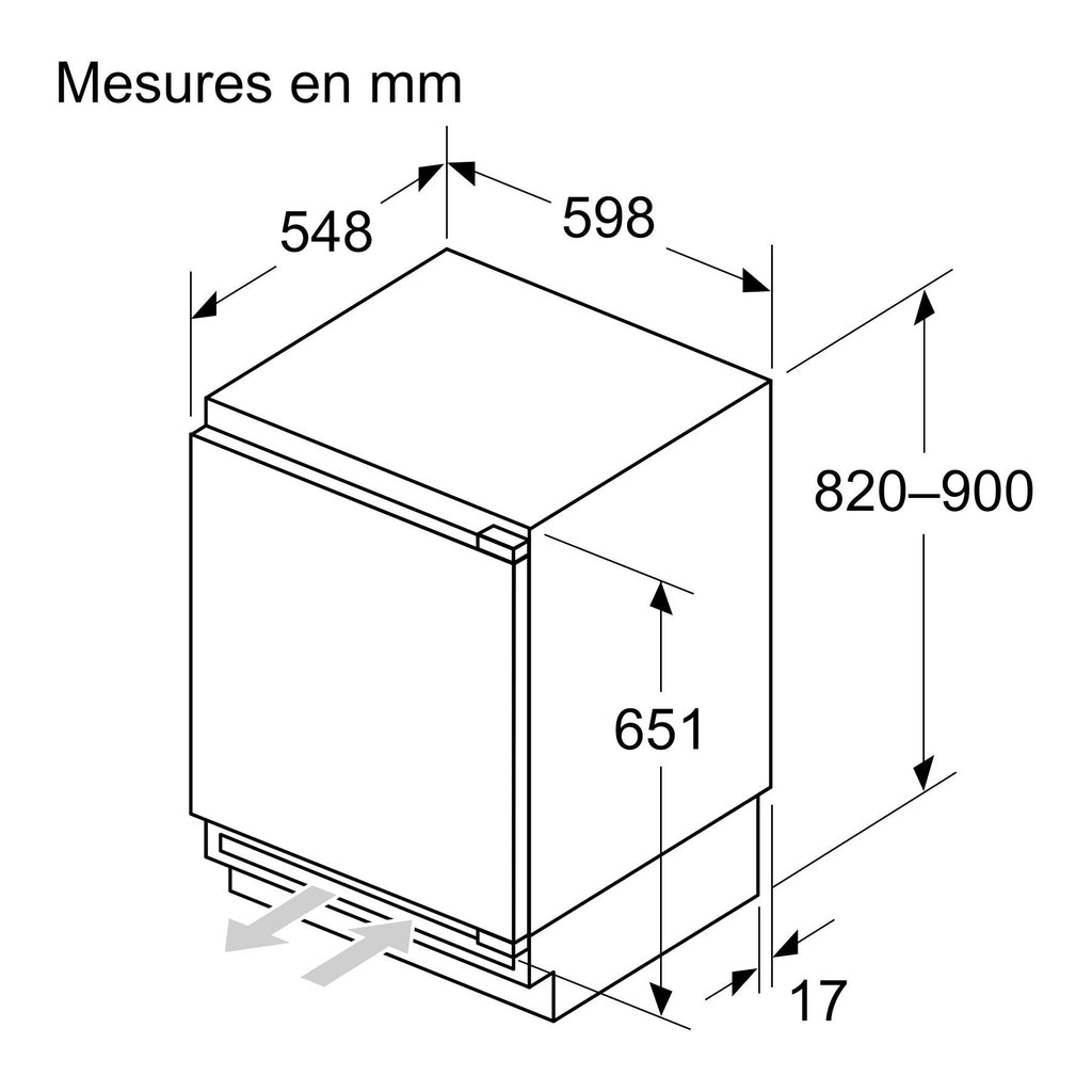 Réfrigérateur top encastrable BOSCH KUR21VFE0