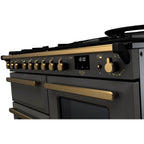 Piano de cuisson mixte FALCON ESTEL DELUXE OC TAB MIX 110 CM ARDOISE L