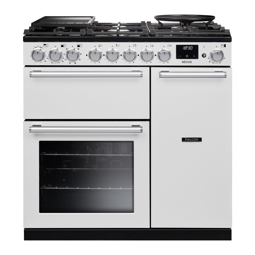 Piano de cuisson gaz FALCON NEXUS NGC TAB GAZ 90 CM BLANC CHROME