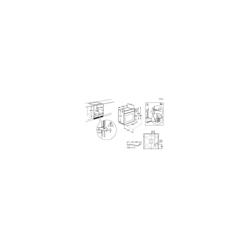 Four encastrable ESSENTIELB EFMH65N1 - Hydrolyse - Chaleur tournante - Rails télescopiques
