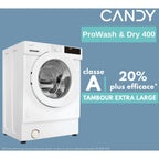 Lave linge séchant hublot CANDY BC4S485M4D8-S - 8/5 kg - 1400 tr/min - Classe D - Moteur Inverter - Connecté