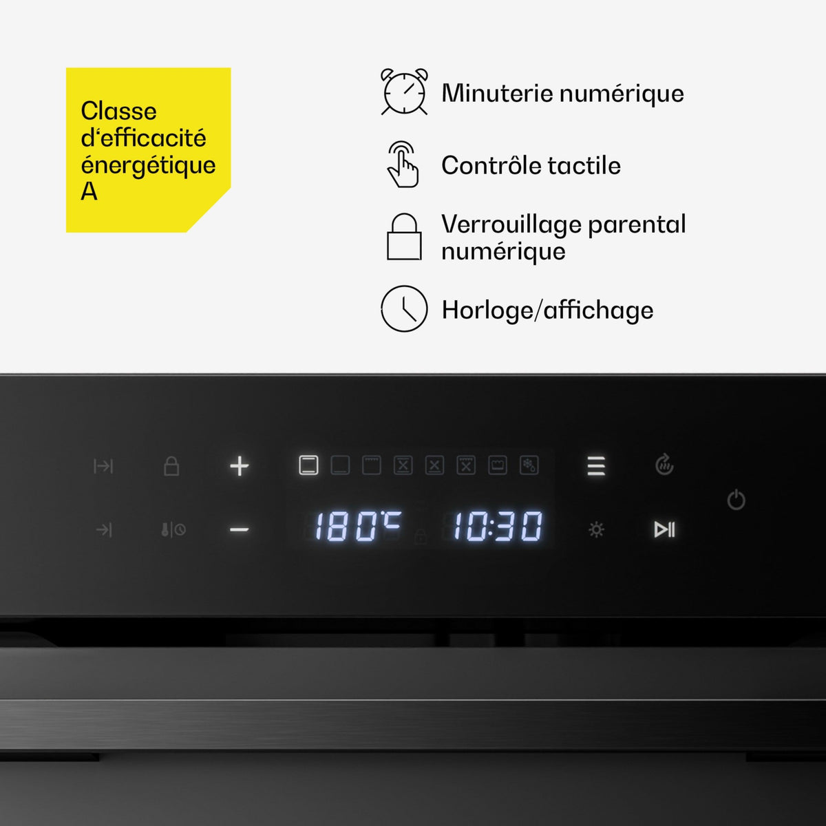 Four encastrable KLARSTEIN 45cm 49 litres CEE A 2350 W Noir Velaire