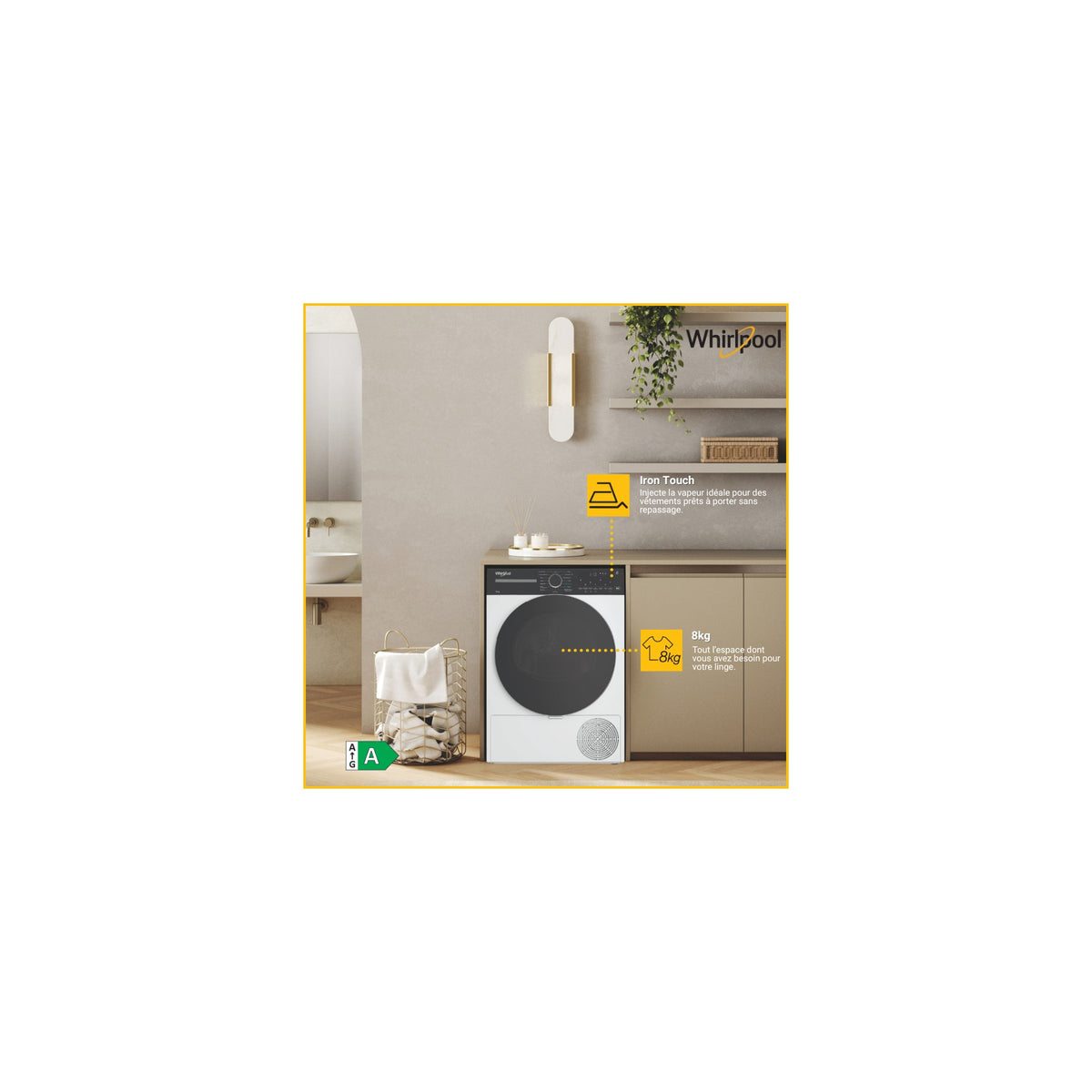 Sèche linge pompe à chaleur WHIRLPOOL CWD86MWBRFR