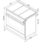 Piano de cuisson gaz SMEG CPF9GPWH