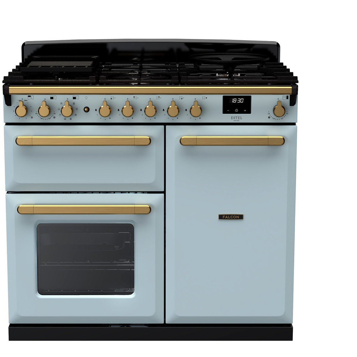Piano de cuisson induction FALCON ESTEL DELUXE TAB IND 90 CM BLEU PASTEL L