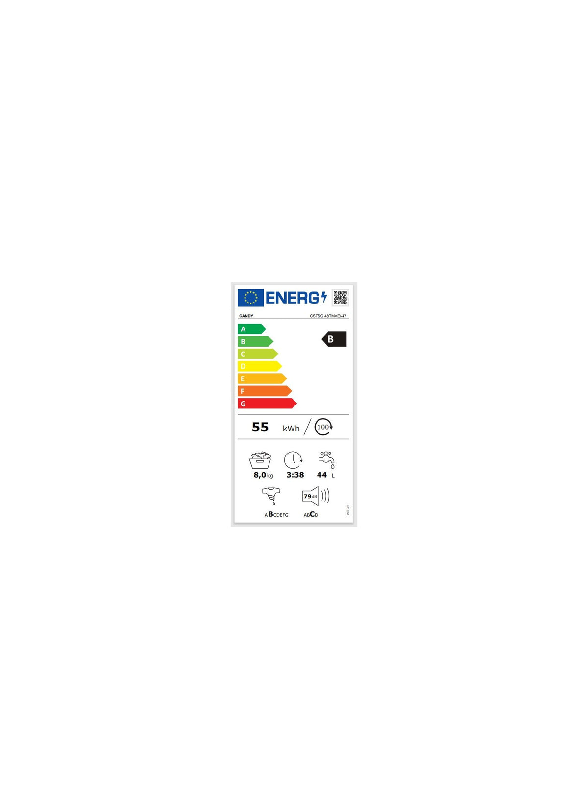 Lave linge top CANDY CSTSG 48TMVE/-47 Smart
