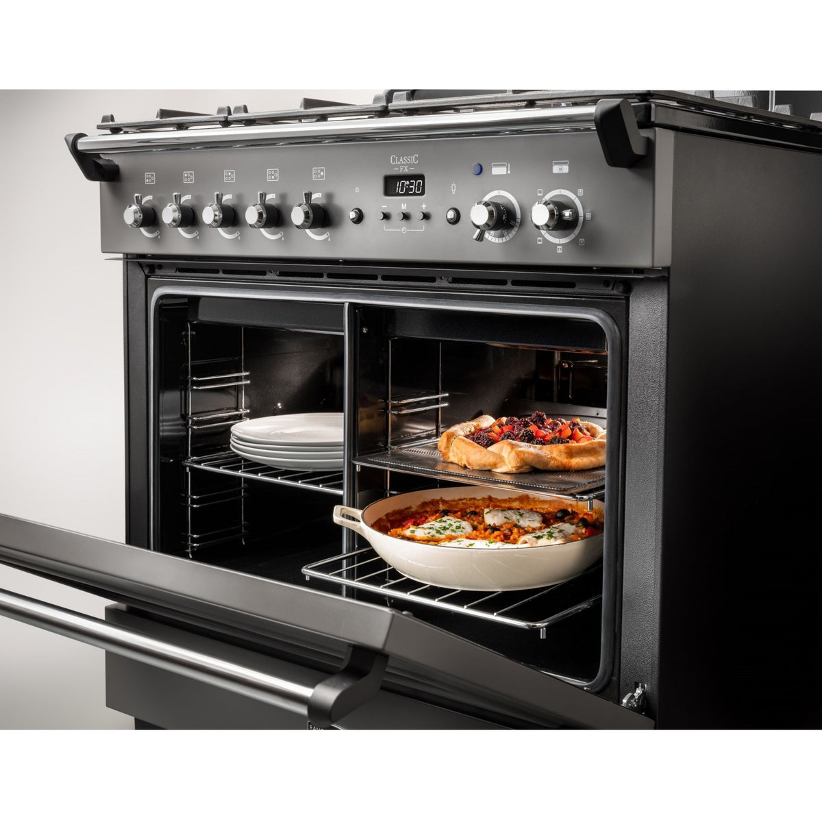 Piano de cuisson gaz FALCON CLASSIC FX TAB GAZ 90 CM ARDOISE CHROME
