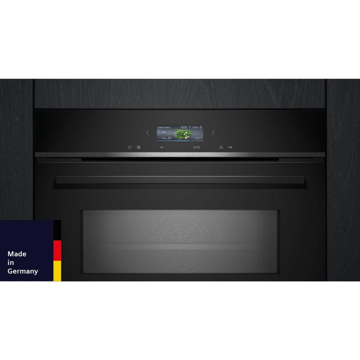 Four encastrable SIEMENS CM724G1B1 iQ700 - Compact 45cm, Combiné Micro-ondes, Nettoyage HumidClean, Wifi
