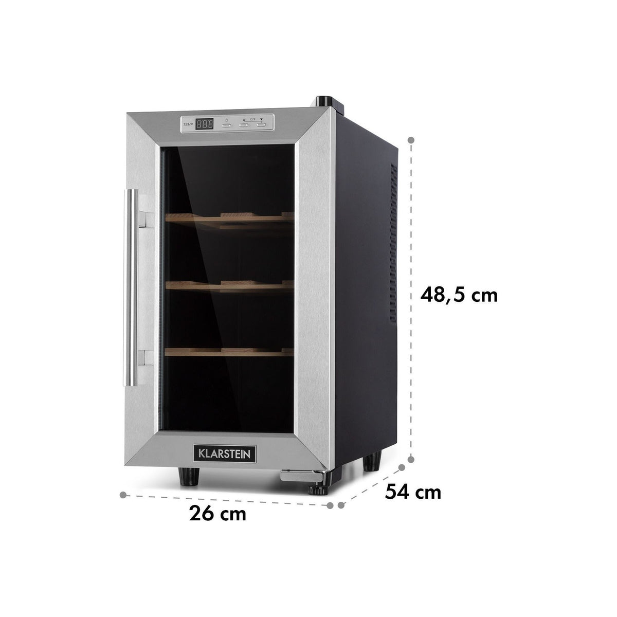 Cave à vin de service KLARSTEIN Bellevin 8 Uno - Inox