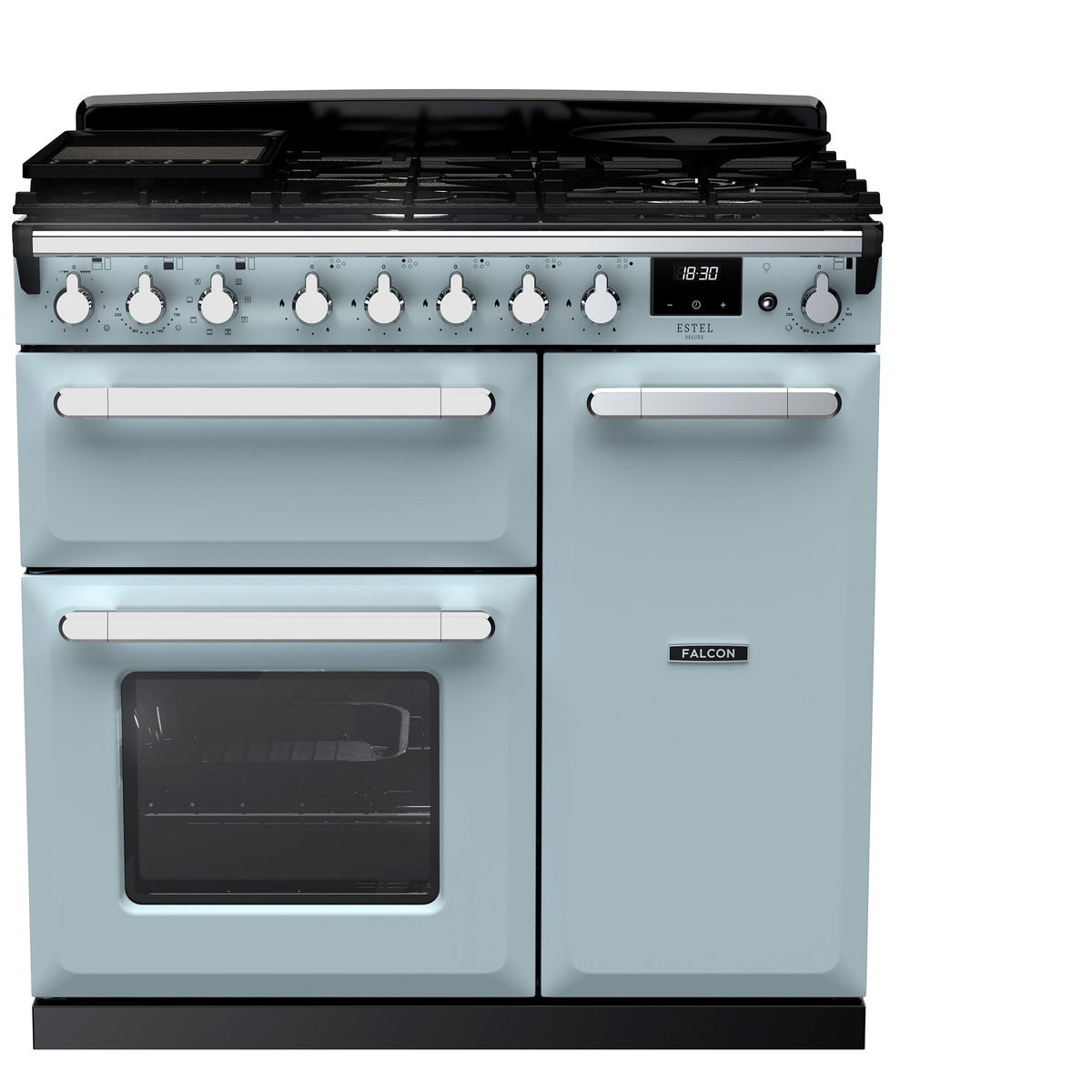 Piano de cuisson gaz FALCON ESTEL DELUXE TAB GAZ 90 CM BLEU PASTEL C