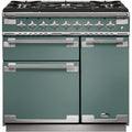 Piano de cuisson gaz FALCON ELISE 90 VERT MINERAL MAT NICKEL