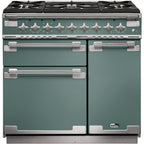 Piano de cuisson gaz FALCON ELISE 90 VERT MINERAL MAT NICKEL