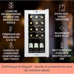 Cave à vin de service KLARSTEIN Shiraz 15 Slim Uno 44L tactile
