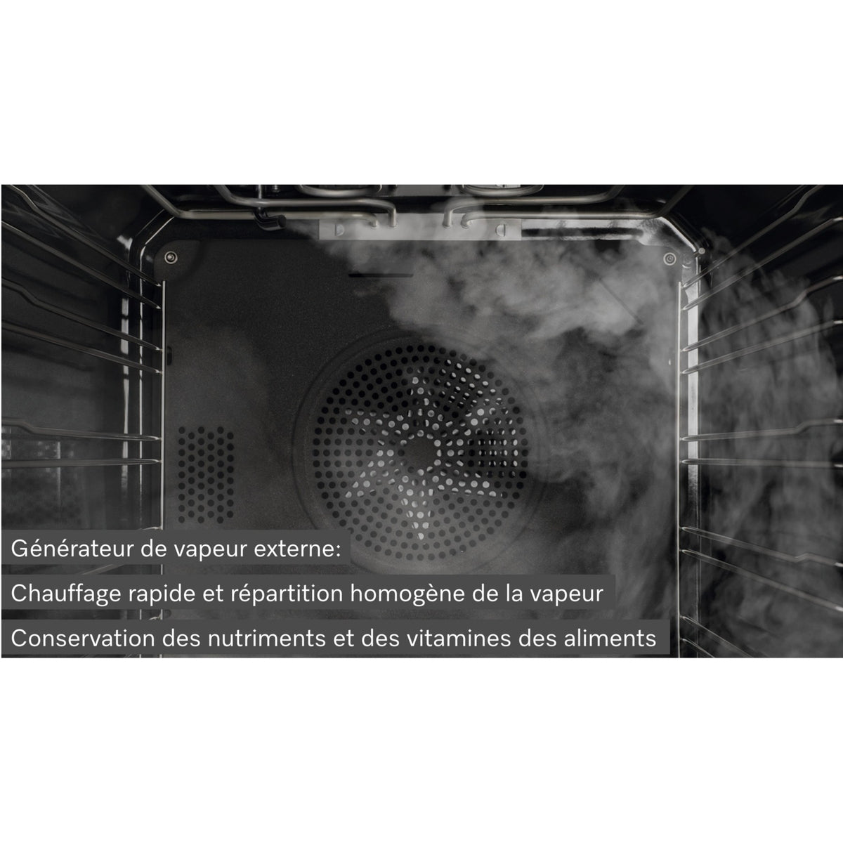 Four encastrable fonction vapeur MIELE H 7660 BP NR - Pyrolyse - Chaleur tournante - Combiné vapeur - Porte froide
