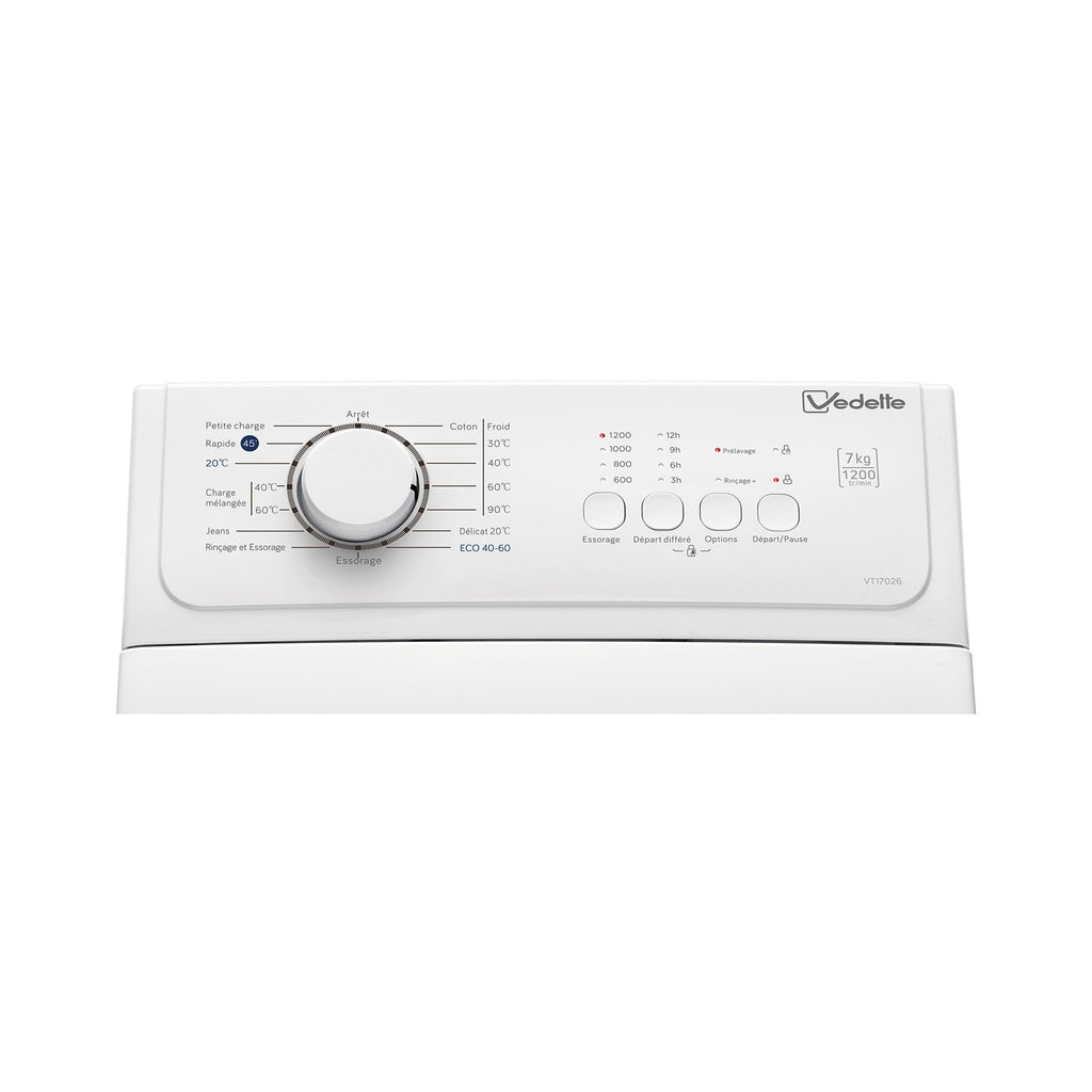 Lave linge top VEDETTE VT17026 Reconditionné