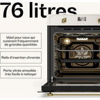 Four encastrable KLARSTEIN 60 cm pyrolyse 3150W 76L Blanc Victoria