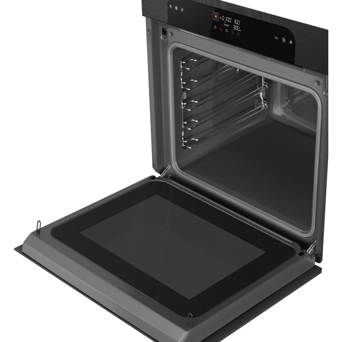 Four micro onde combiné SMEG SO6202M2B - Combiné micro-ondes - Hydrolyse - Porte froide - Rails télescopiques