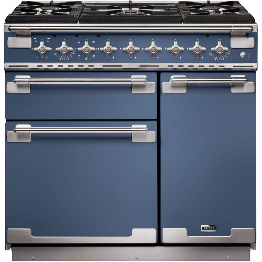 Piano de cuisson gaz FALCON ELISE 90 ROCHE BLEUE NICKEL