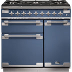 Piano de cuisson gaz FALCON ELISE 90 ROCHE BLEUE NICKEL