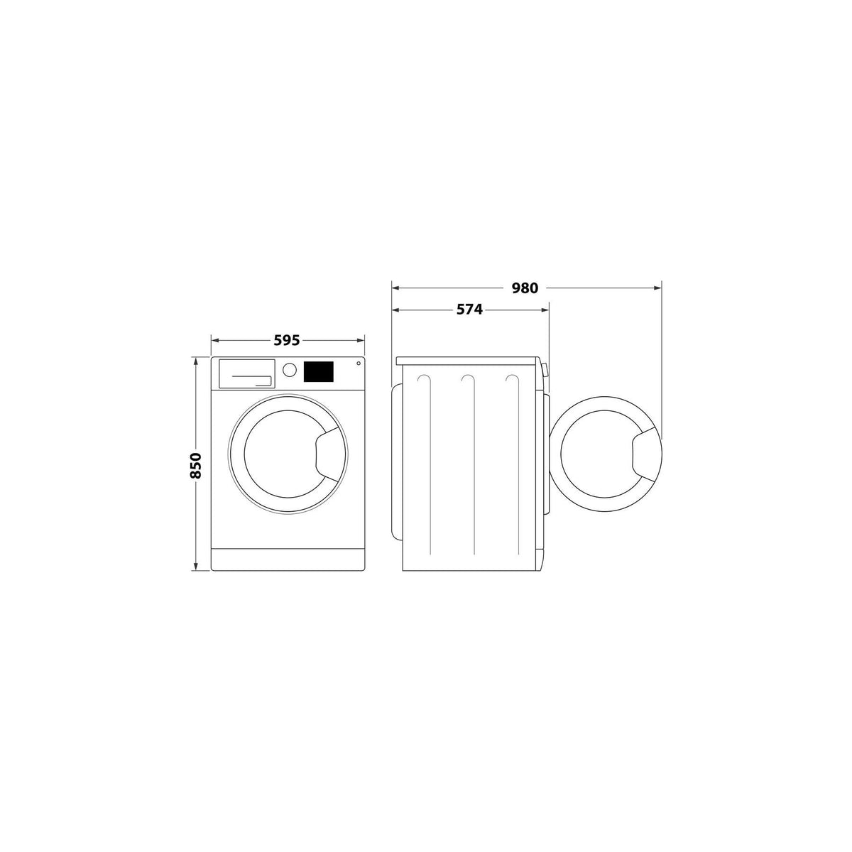 Lave linge séchant hublot HOTPOINT NDB964489WKAFR