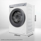 Lave linge hublot HAIER HW100-B14367U-FR - 10 kg - 1400 tr/min - Classe A - Moteur induction direct drive - Connecté