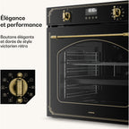 Four encastrable KLARSTEIN 60 cm pyrolyse 3150W 76L Noir Victoria