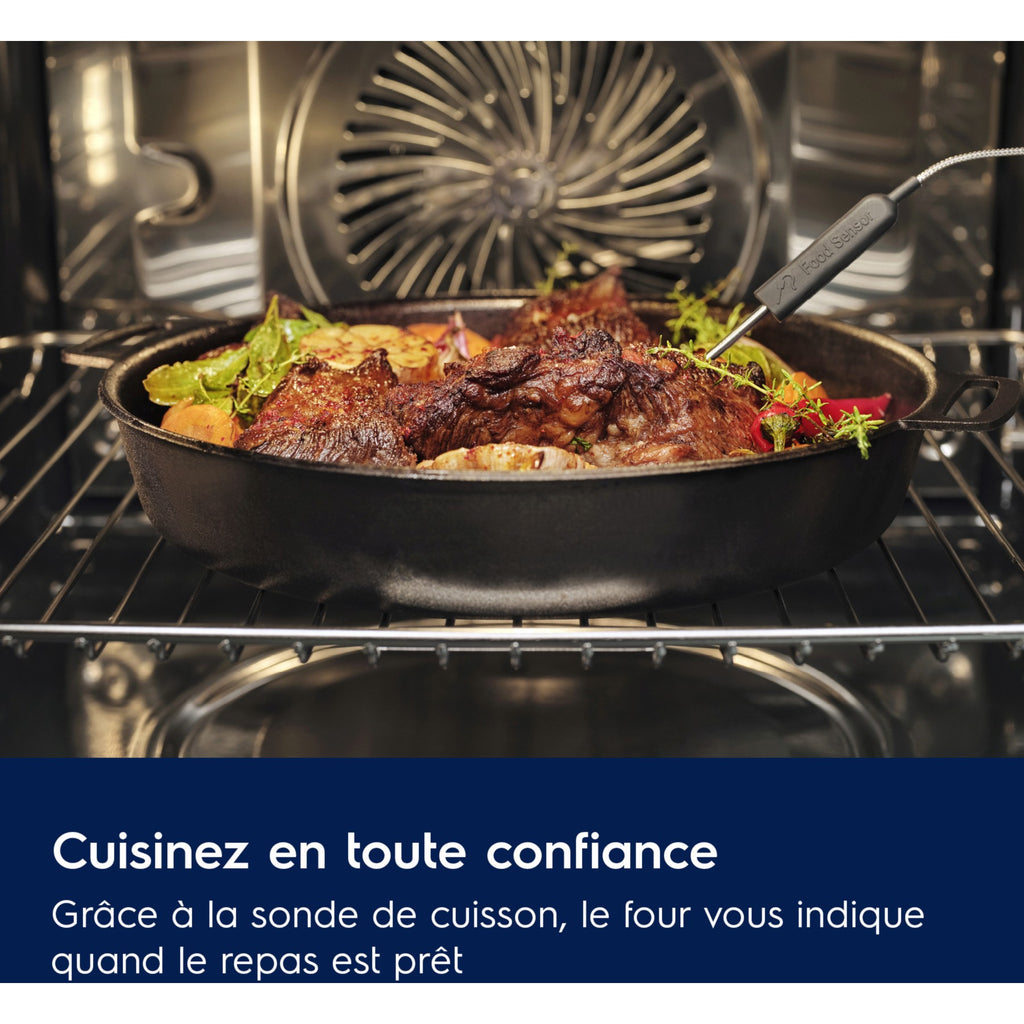 Four encastrable ELECTROLUX EOE9P3XT Pyrolyse Noir mat, Chaleur tournante et Sonde 71L