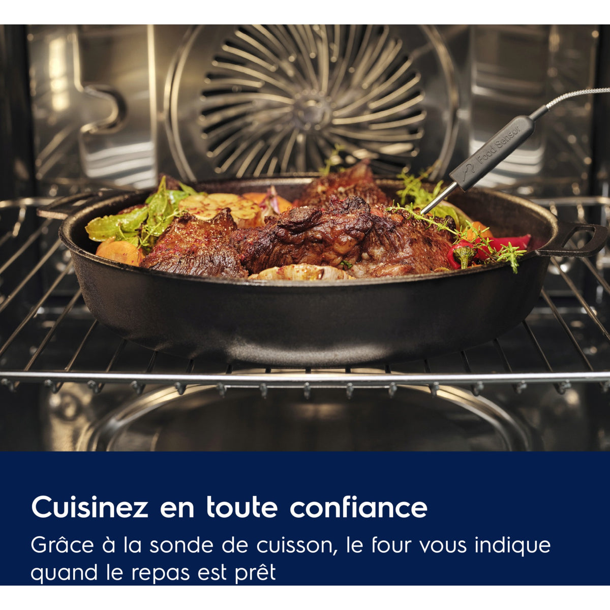 Four encastrable ELECTROLUX EOE9P3XT Pyrolyse Noir mat, Chaleur tournante et Sonde 71L