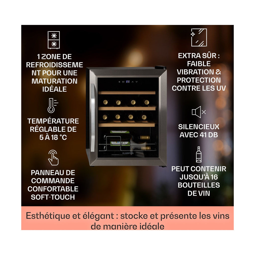 Cave à vin de service KLARSTEIN Vinamour 16 Uno 16 bouteilles 42L