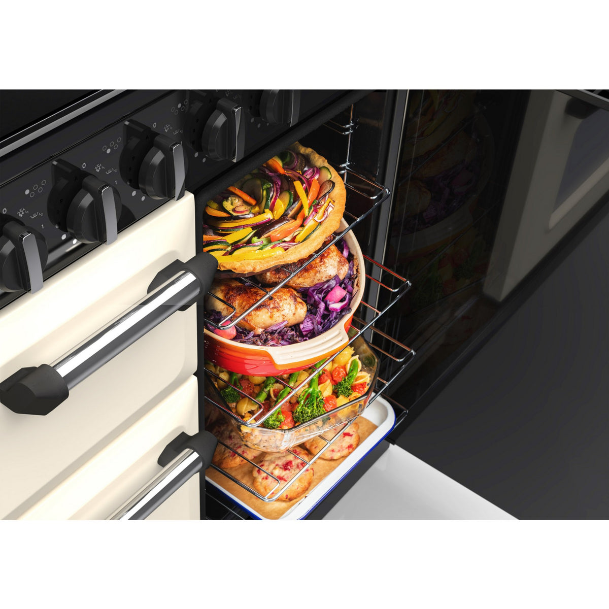 Piano de cuisson induction FALCON NGC TAB IND 90 CM CREME PASTEL CHROME