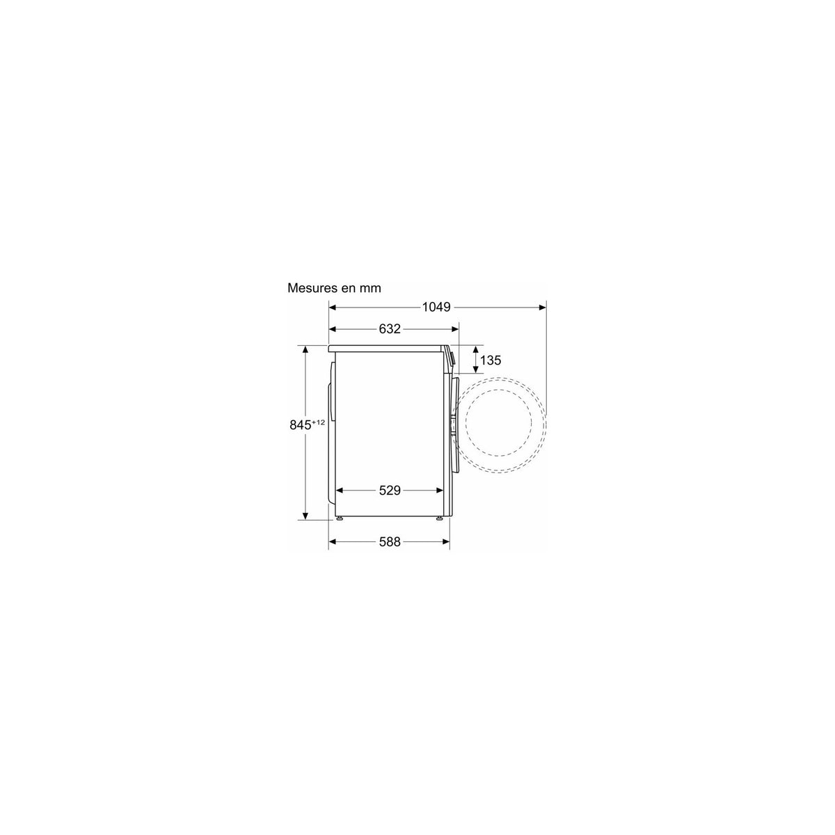 Lave linge hublot BOSCH WGG254FQFR - 10 kg - 1400 tr/min - Classe A - Moteur induction - Dosage automatique