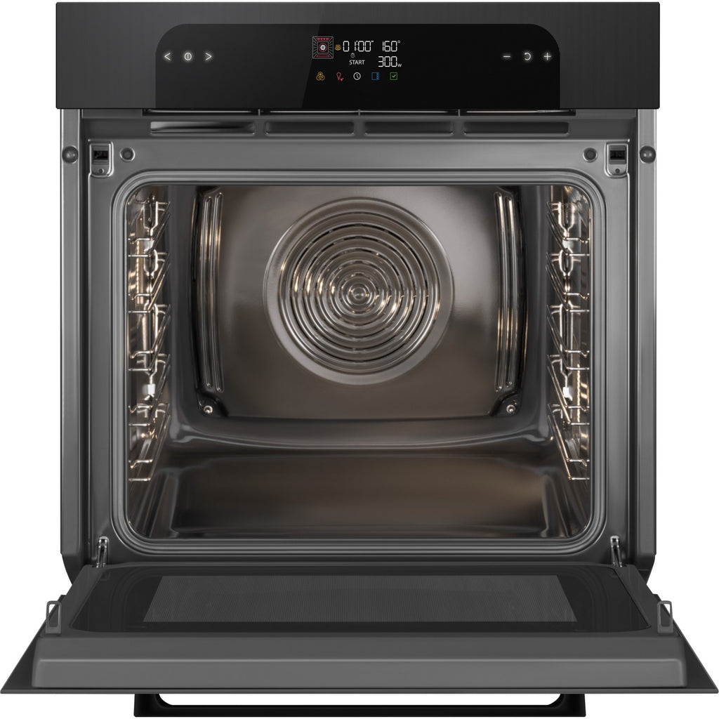 Four micro onde combiné SMEG SO6202M2B - Combiné micro-ondes - Hydrolyse - Porte froide - Rails télescopiques